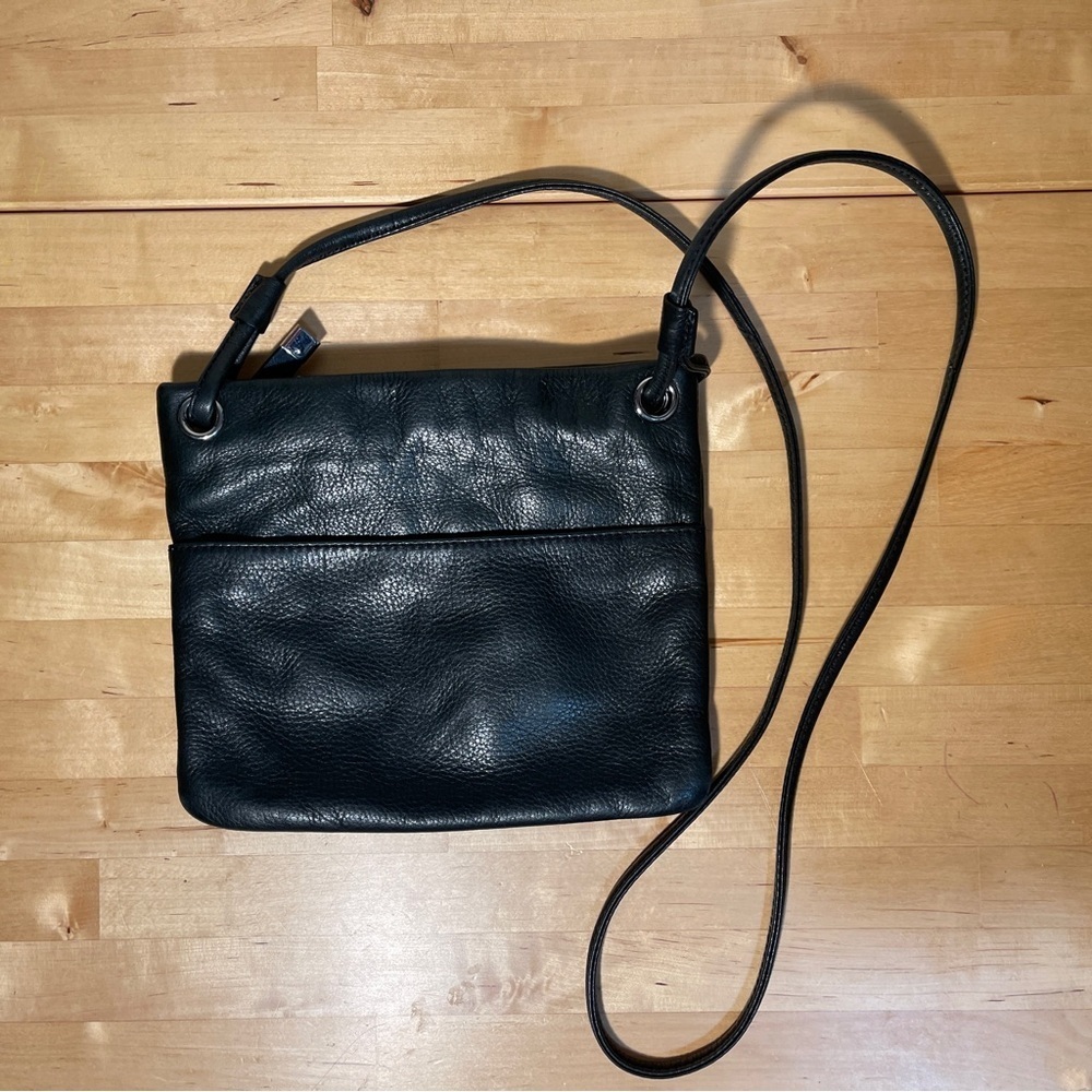 Margot Small Leather Crossbody Bag Black Soft Leather Shoulder Purse Organizer